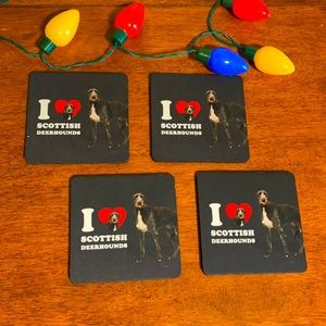 Coaster Set of 4 Scottish Deerhound